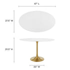 Modway Lippa 48" Oval Wood Dining Table