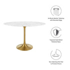 Modway Lippa 48" Oval Faux Marble Dining Table