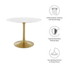 Modway Lippa 40" Round Faux Marble Dining Table