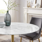 Modway Lippa 48" Round Faux Marble Dining Table