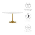 Modway Lippa 60" Round Faux Marble Dining Table