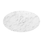 Modway Lippa 54" Oval Faux Marble Dining Table