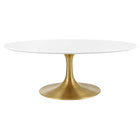 Modway Lippa 42" Oval Wood Coffee Table  