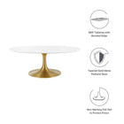 Modway Lippa 42" Oval Wood Coffee Table