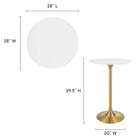 Modway Lippa 28" Round Wood Bar Table