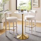 Modway Lippa 28" Round Wood Bar Table
