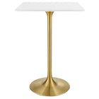 Modway Lippa 28" Square Wood Bar Table  