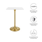 Modway Lippa 28" Square Wood Bar Table
