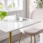 Modway Lippa 28" Square Wood Bar Table