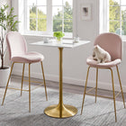 Modway Lippa 28" Square Wood Bar Table