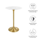 Modway Lippa 28" Round Faux Marble Bar Table