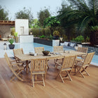 Modway Marina 9 Piece Outdoor Patio Teak Dining Set EEI-3281