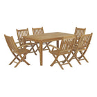 Modway Marina 7 Piece Outdoor Patio Teak Dining Set