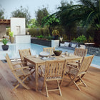 Modway Marina 7 Piece Outdoor Patio Teak Dining Set - EEI-3291-NAT-SET