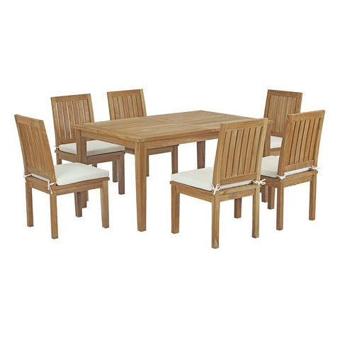 Modway Marina 7 Piece Outdoor Patio Teak Dining Set EEI-3293