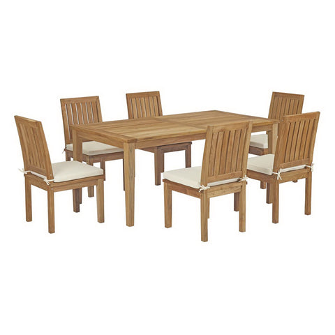 Modway Marina 7 Piece Outdoor Patio Teak Dining Set EEI-3294