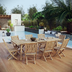 Modway Marina 9 Piece Outdoor Patio Teak Dining Set EEI-3313
