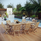 Modway Marina 9 Piece Outdoor Patio Teak Dining Set EEI-3314
