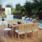 Modway Marina 9 Piece Outdoor Patio Teak Dining Set EEI-3315