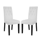 Modway Confer Vinyl Dining Side Chair Set of 2  