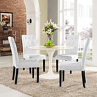 Modway Confer Vinyl Dining Side Chair Set of 4