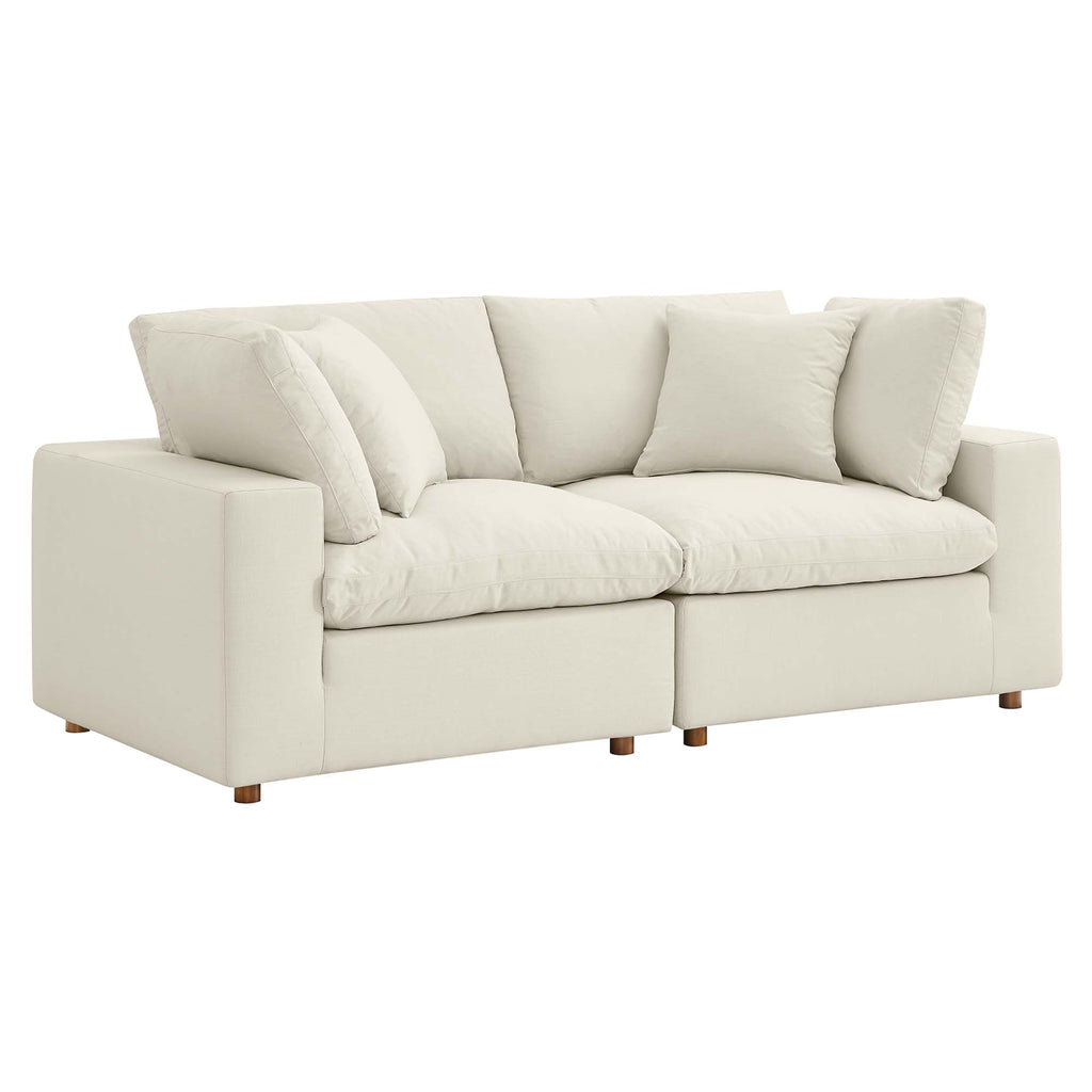 Modway Commix 2 Piece Down Filled Overstuffed Sectional Sofa Set
