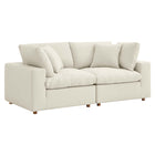 Modway Commix 2 Piece Down Filled Overstuffed Sectional Sofa Set