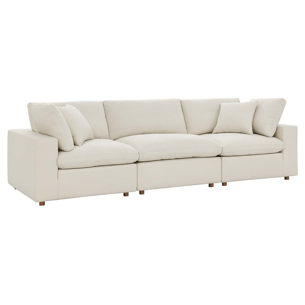 Modway Commix 3 Piece Down Filled Overstuffed Sectional Sofa Set