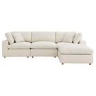 Modway Commix 4 Piece Down Filled Overstuffed Sectional Sofa Set - EEI-3356-LBG