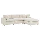 Modway Commix 4 Piece Down Filled Overstuffed Sectional Sofa Set