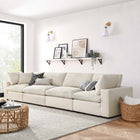 Modway Commix 4 Piece Down Filled Overstuffed Sectional Sofa Set - EEI-3357-LBG