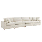 Modway Commix 4 Piece Down Filled Overstuffed Sectional Sofa Set