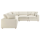 Modway Commix 5 Piece Down Filled Overstuffed Sectional Sofa