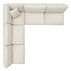 Modway Commix 5-Piece Down Filled Overstuffed Armless Sectional Sofa