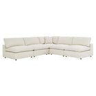 Modway Commix 5-Piece Down Filled Overstuffed Armless Sectional Sofa