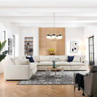 Modway Commix 6 Piece Down Filled Overstuffed Sectional Sofa Set
