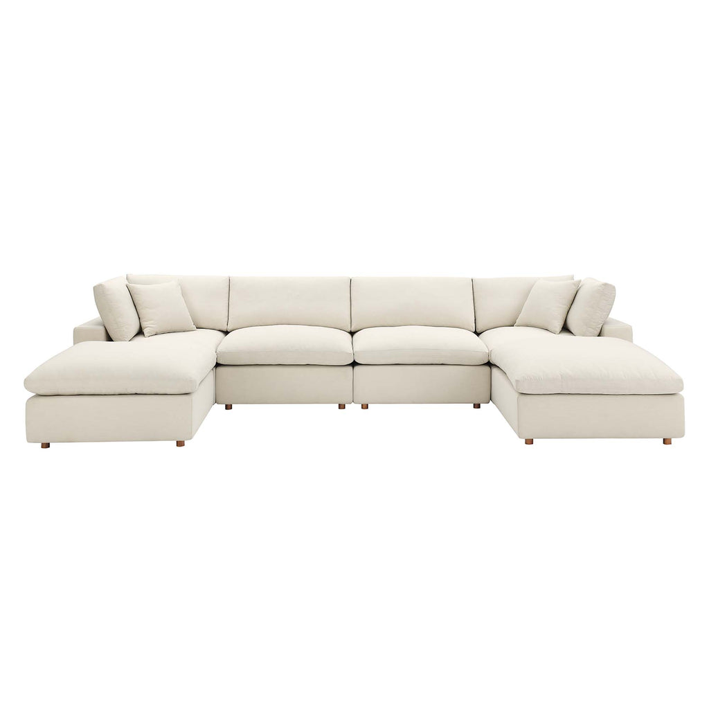 Modway Commix 6-Piece Down Filled Overstuffed Sectional Sofa