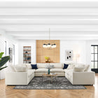 Modway Commix 8-Piece Down Filled Overstuffed Sectional Sofa