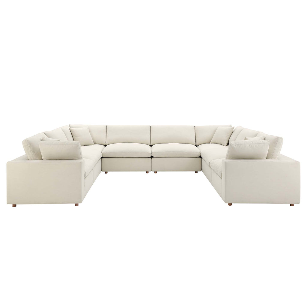 Modway Commix 8-Piece Down Filled Overstuffed Sectional Sofa