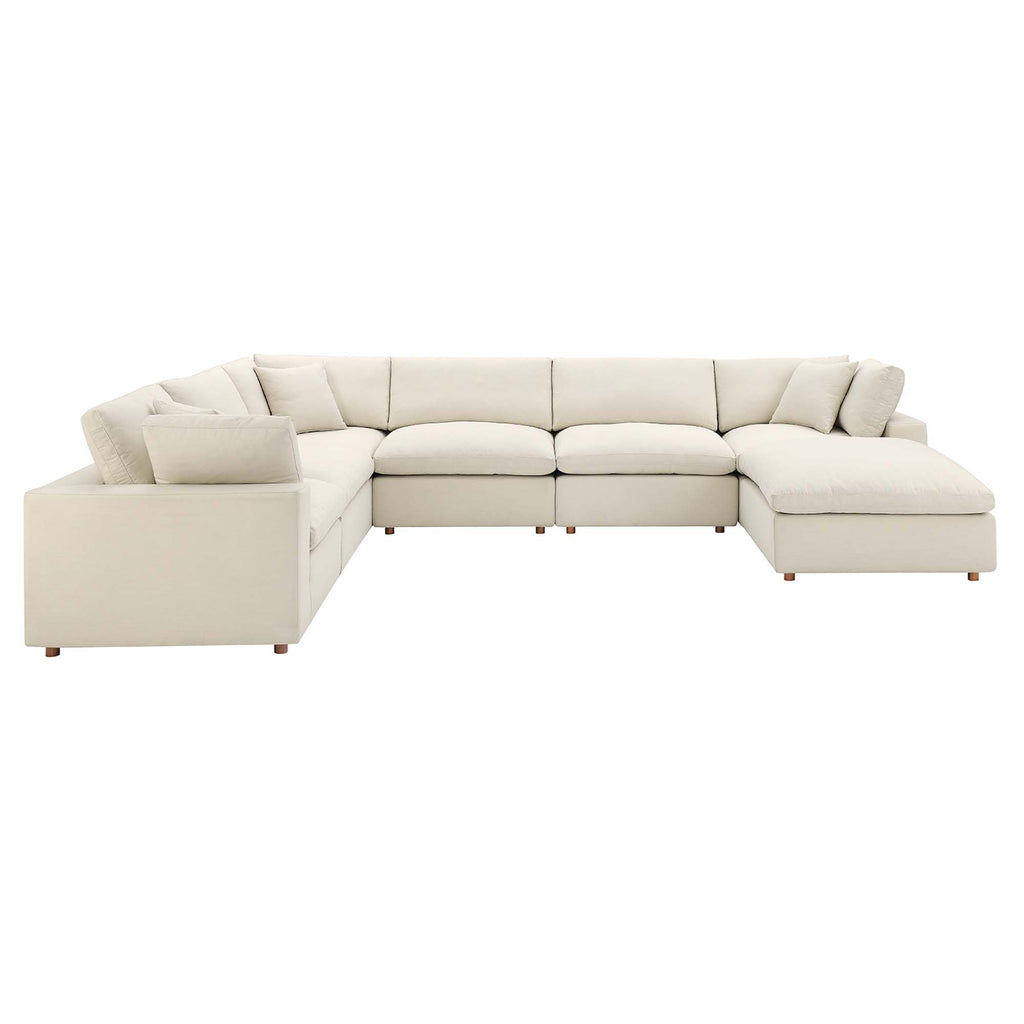 Modway Commix 7-Piece Down Filled Overstuffed Sectional Sofa