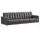 Modway Loft Tufted Vegan Leather Sofa  