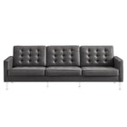 Modway Loft Tufted Vegan Leather Sofa