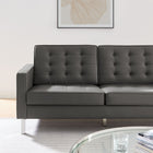 Modway Loft Tufted Vegan Leather Sofa