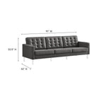 Modway Loft 3-Piece Tufted Vegan Leather Furniture Set