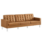 Modway Loft Tufted Vegan Leather Sofa  
