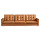Modway Loft Tufted Vegan Leather Sofa