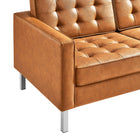 Modway Loft Tufted Vegan Leather Sofa