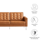 Modway Loft Tufted Vegan Leather Sofa