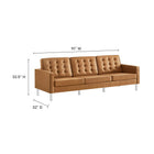 Modway Loft Tufted Vegan Leather Sofa