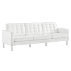 Modway Loft Tufted Vegan Leather Sofa  